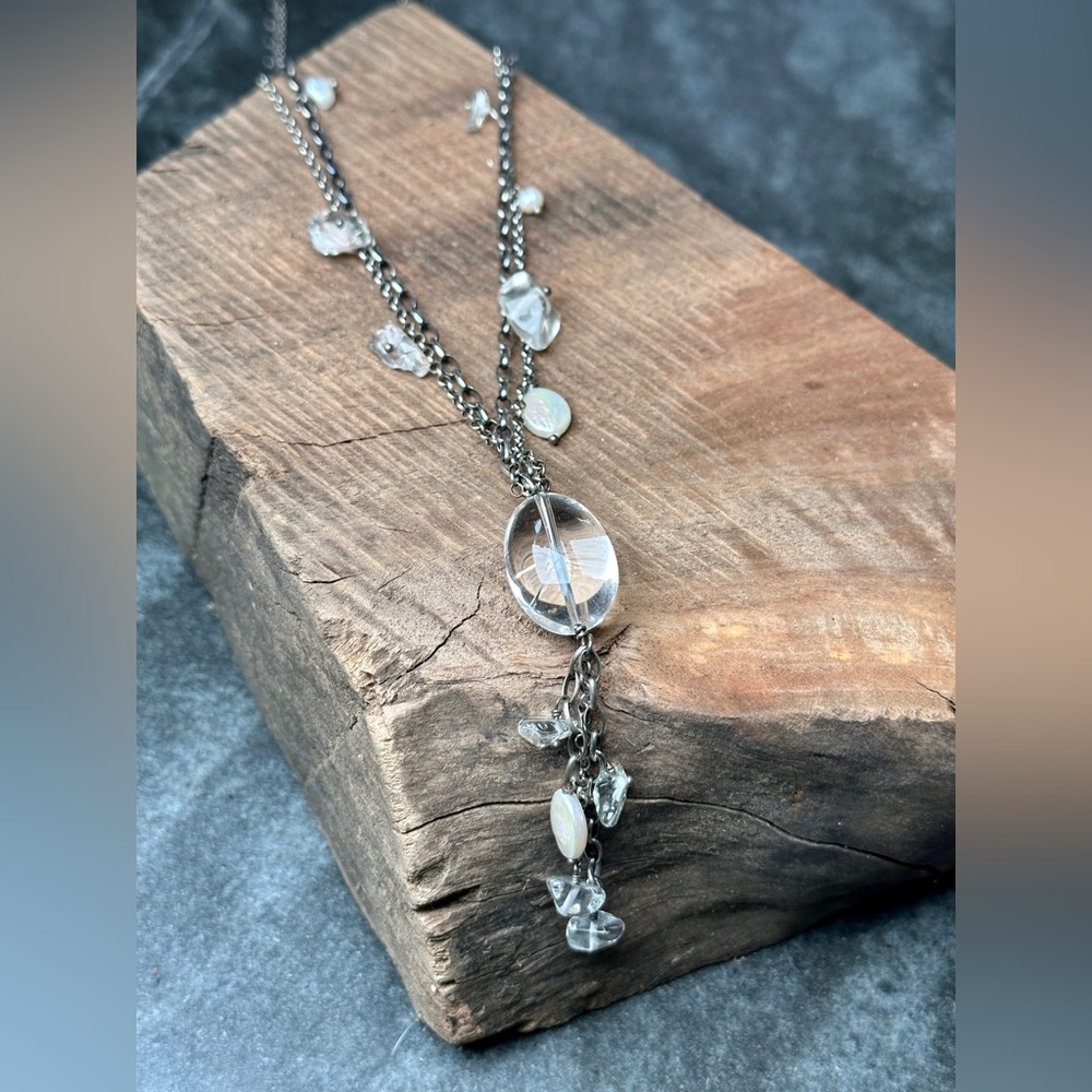 Retired ✨Silpada Designs .925 Sterling Silver, Pearl & Crystal Necklace N1492